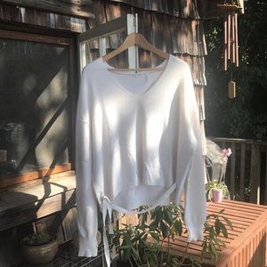 Helmut Lang cashmere and cotton cream sweater